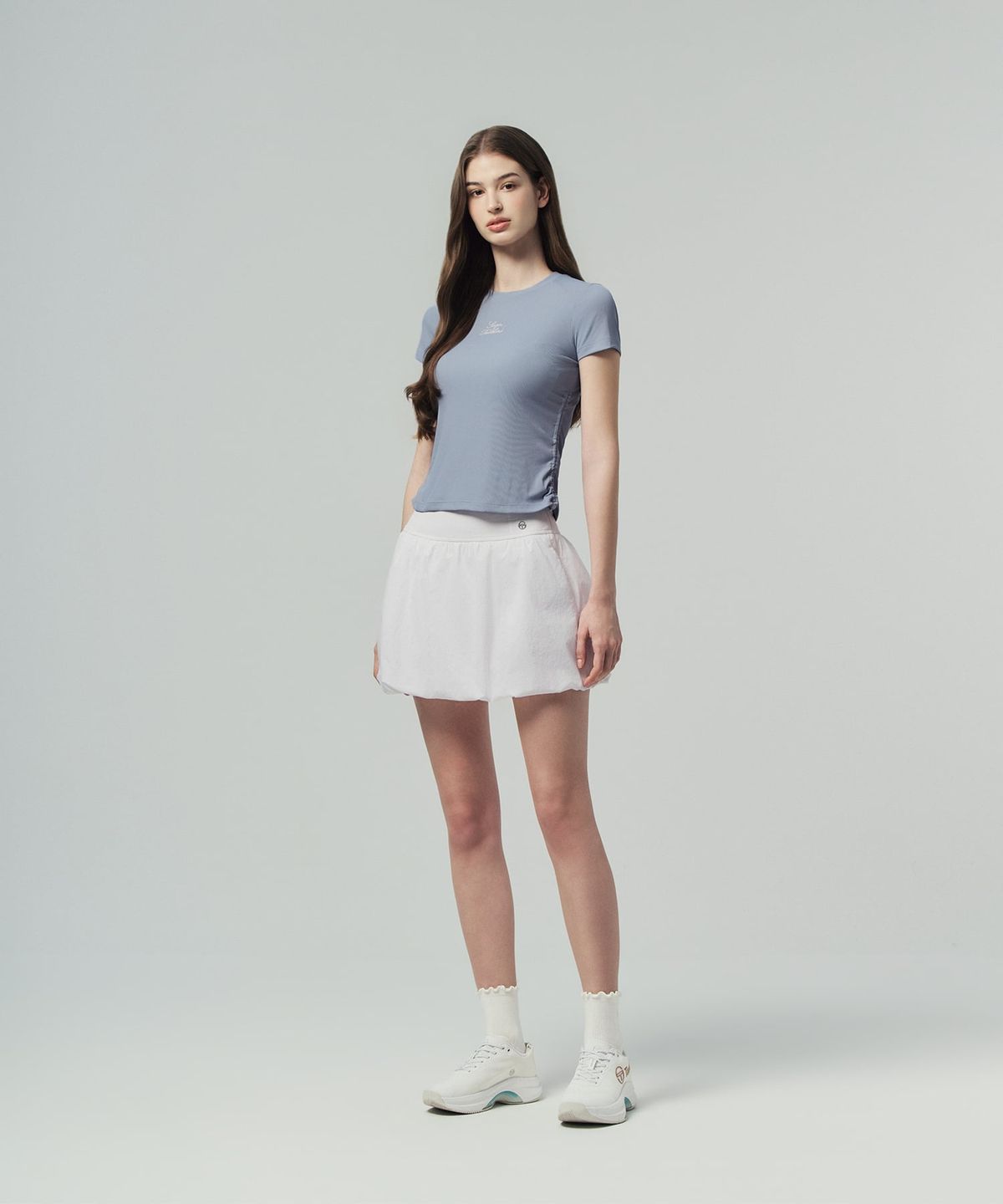 세르지오 타키니(SERGIO TACCHINI) W 라이트 스트레치 벌룬 스커트 (White)