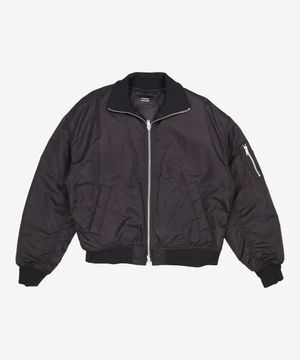 오버사이즈 하이넥 MA-1 보머 재킷 [블랙] L