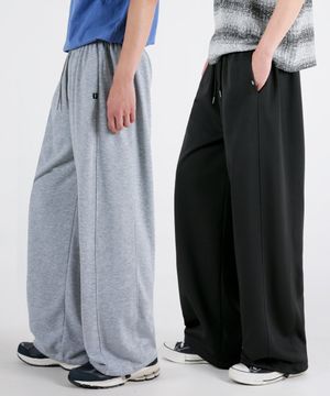 숏롱선택 밑단스트링 와이드밴딩팬츠 3COLOR