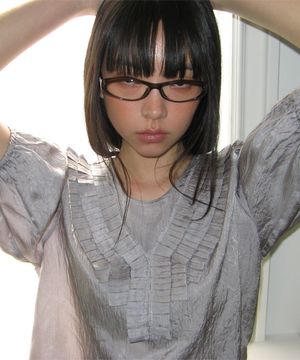 shimmer blouse (Gray)