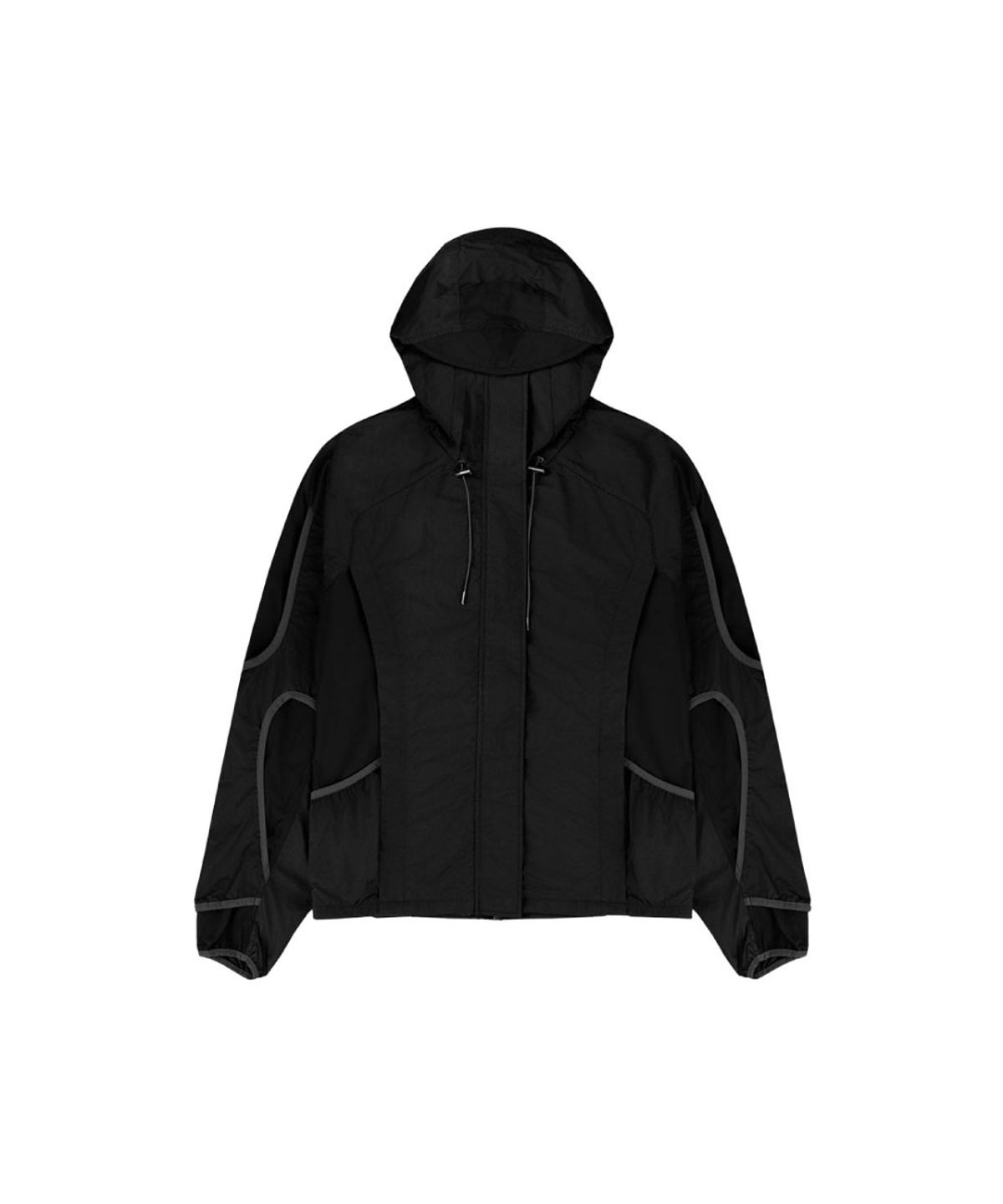 누녹(NUNOK) [ UNIT 03 ] ARC-SLEEVE SHELL (BLACK)