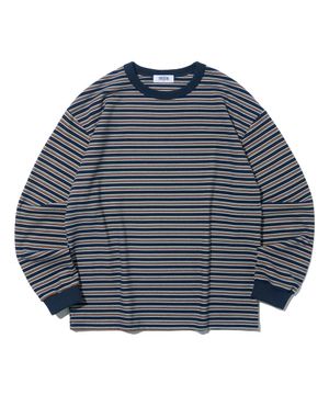 브리티시 클래식 스트라이프 긴팔티 (네이비)