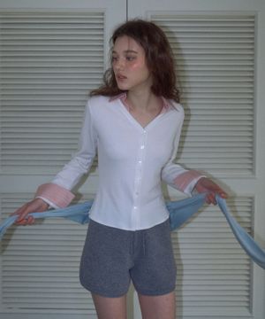 엘비아 셔츠 가디건