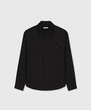 COTTON POPLIN SAVIO SHIRT BLACK