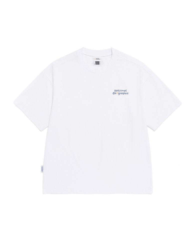 N262UTS901 소로나 쿨 그리핀 세미오버핏 반팔 티셔츠 WHITE