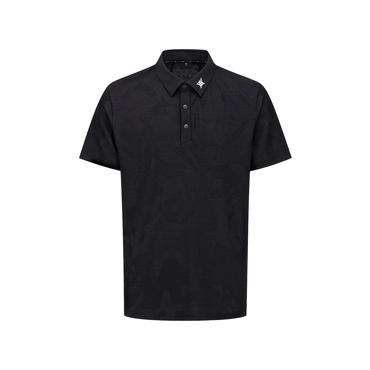 어뉴골프(ANEW GOLF) MEN CAMO JACQUARD T-SHIRT_BK