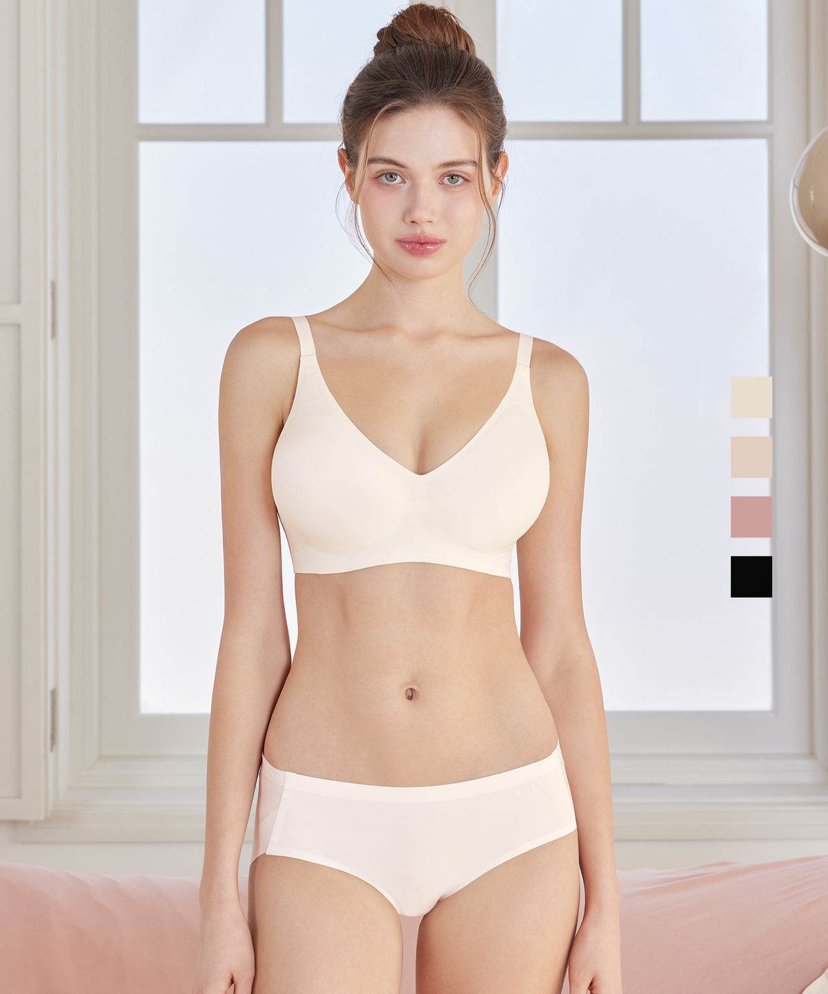 엘르이너웨어(ELLE INNERWEAR) [옆볼륨][글래머핏] 쉐딩 브라 팬티 세트 V2