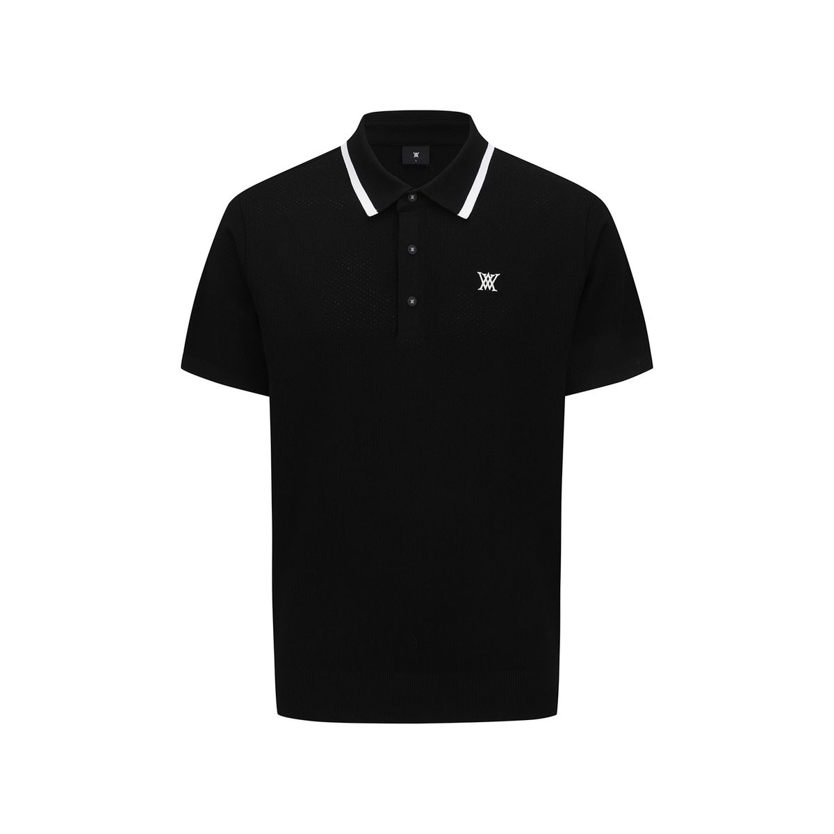 어뉴골프(ANEW GOLF) MEN ROPE LOGO SHORT SLEEVE T-SHIRT_BK