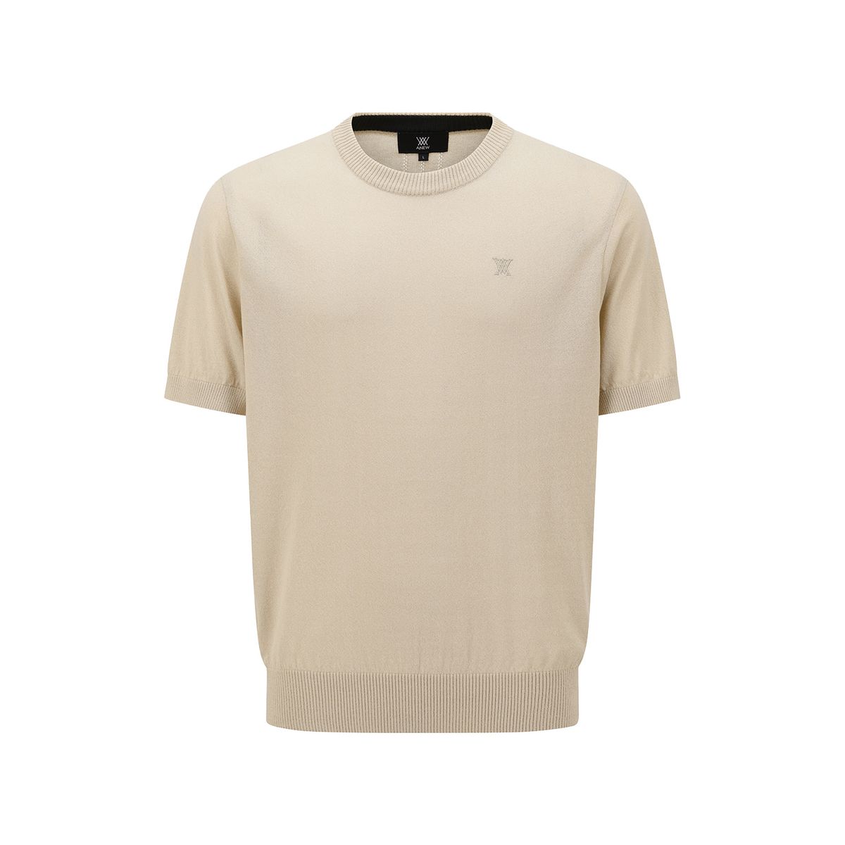 어뉴골프(ANEW GOLF) MEN SOLID SHORT SLEEVE SWEATER_BE