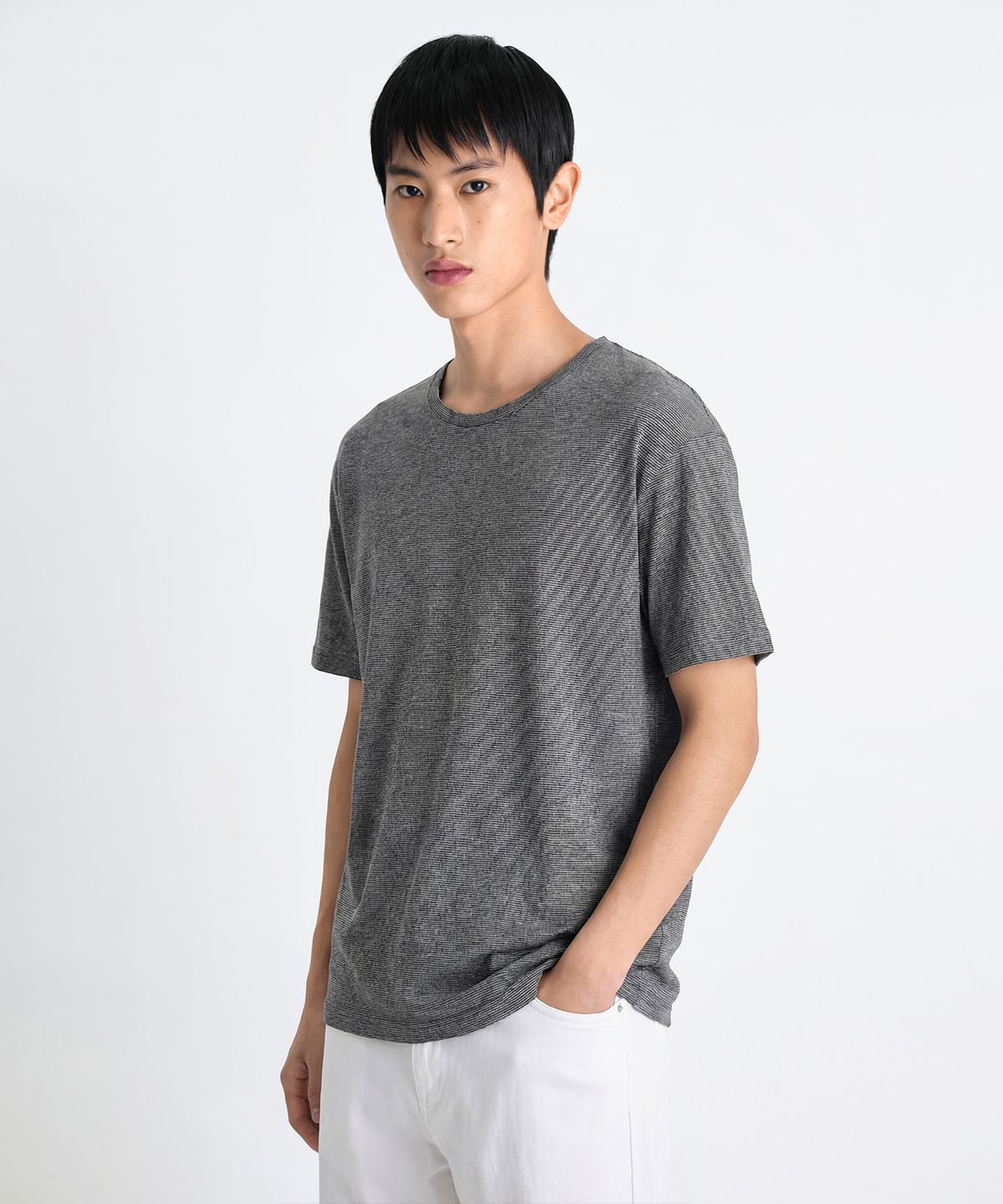라벨아카이브(LABELARCHIVE) Ryo washed T-shirt stripe