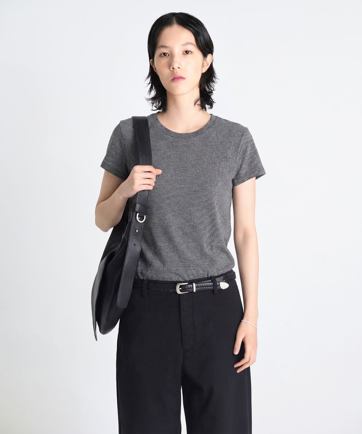 라벨아카이브(LABELARCHIVE) W Ryo washed T-shirt stripe