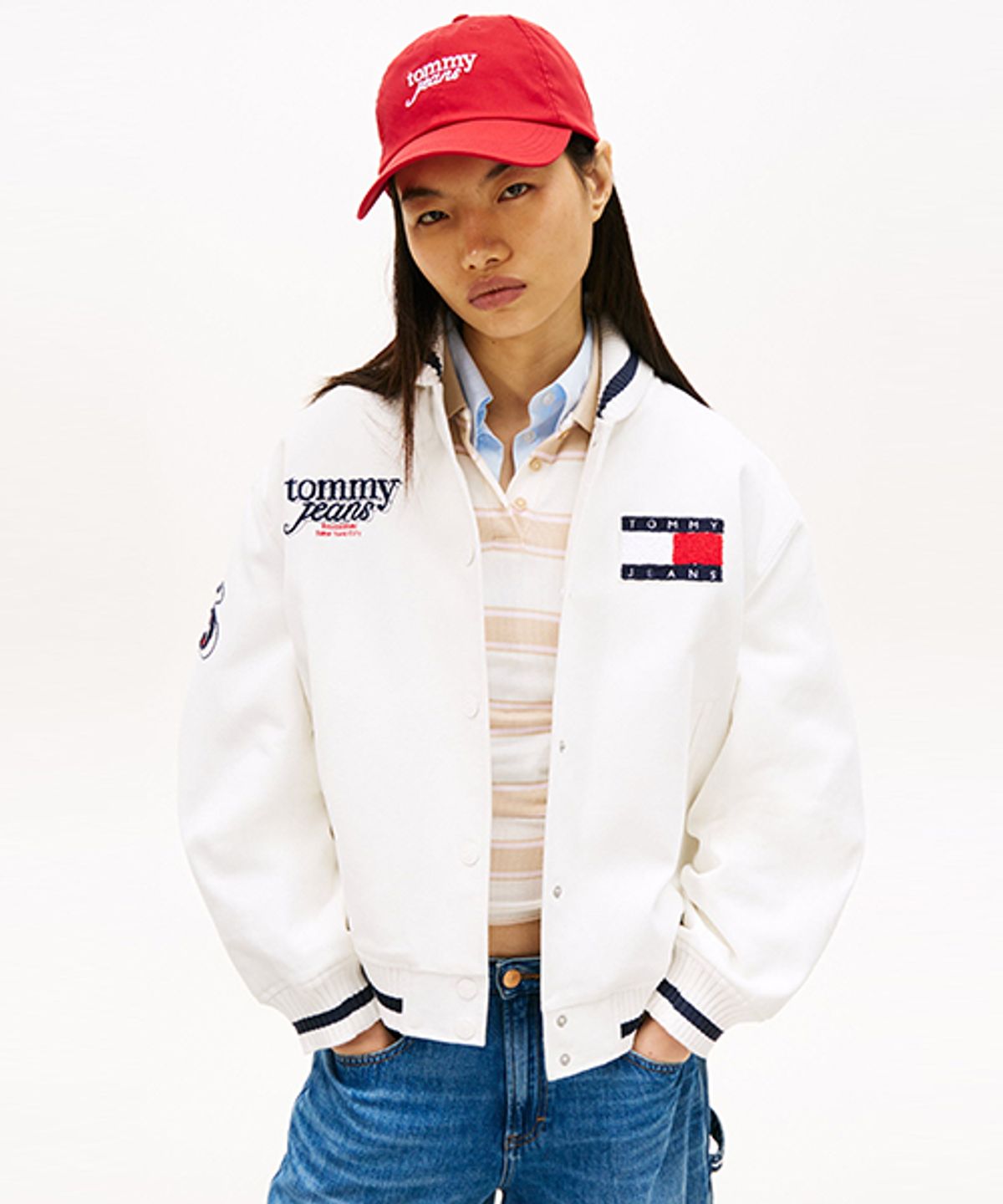 타미진스(TOMMY JEANS) 스크립트 로고 볼캡 (T32G1AHT20TWT1XLE)