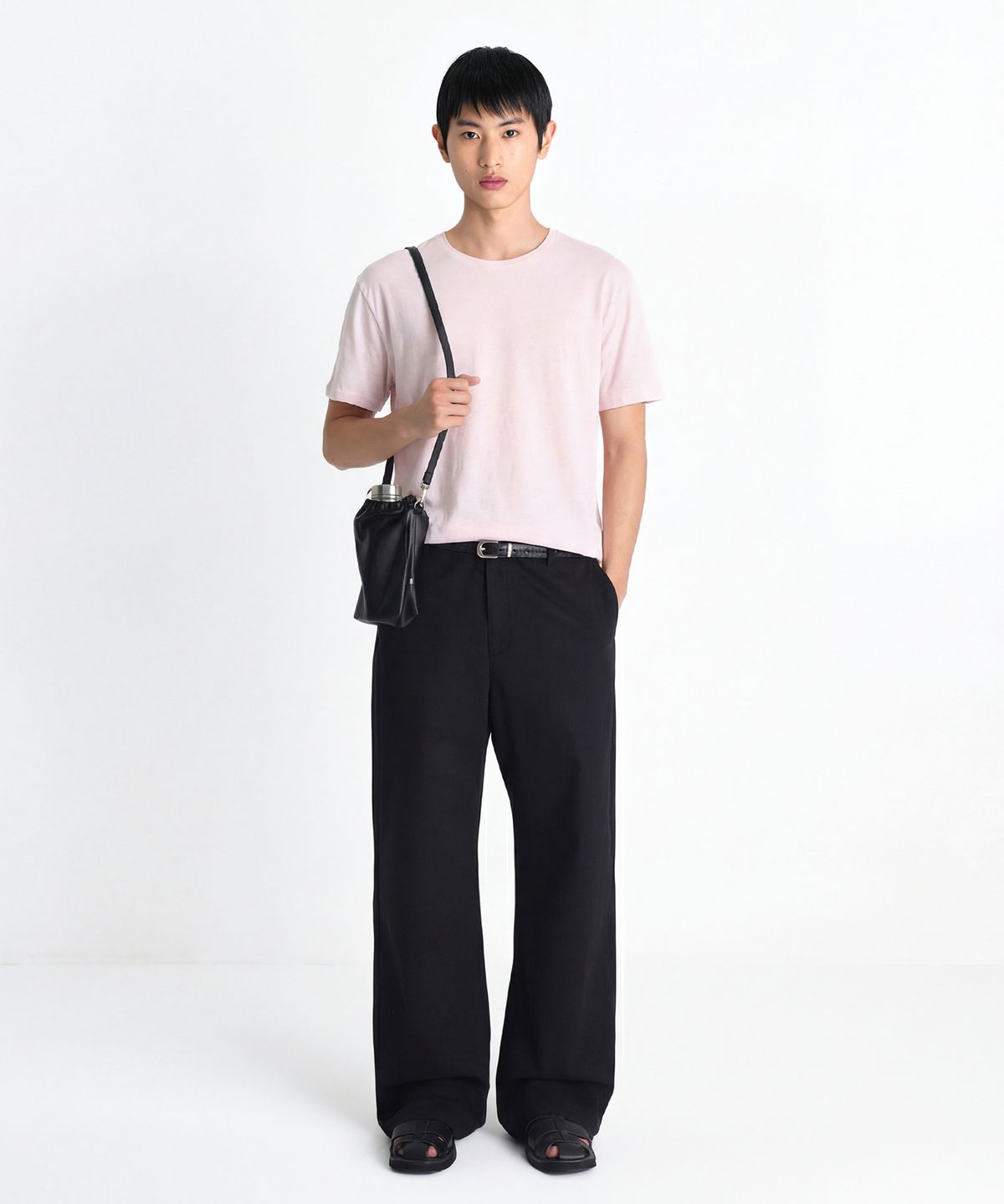 라벨아카이브(LABELARCHIVE) Ryo washed T-shirt blush pink