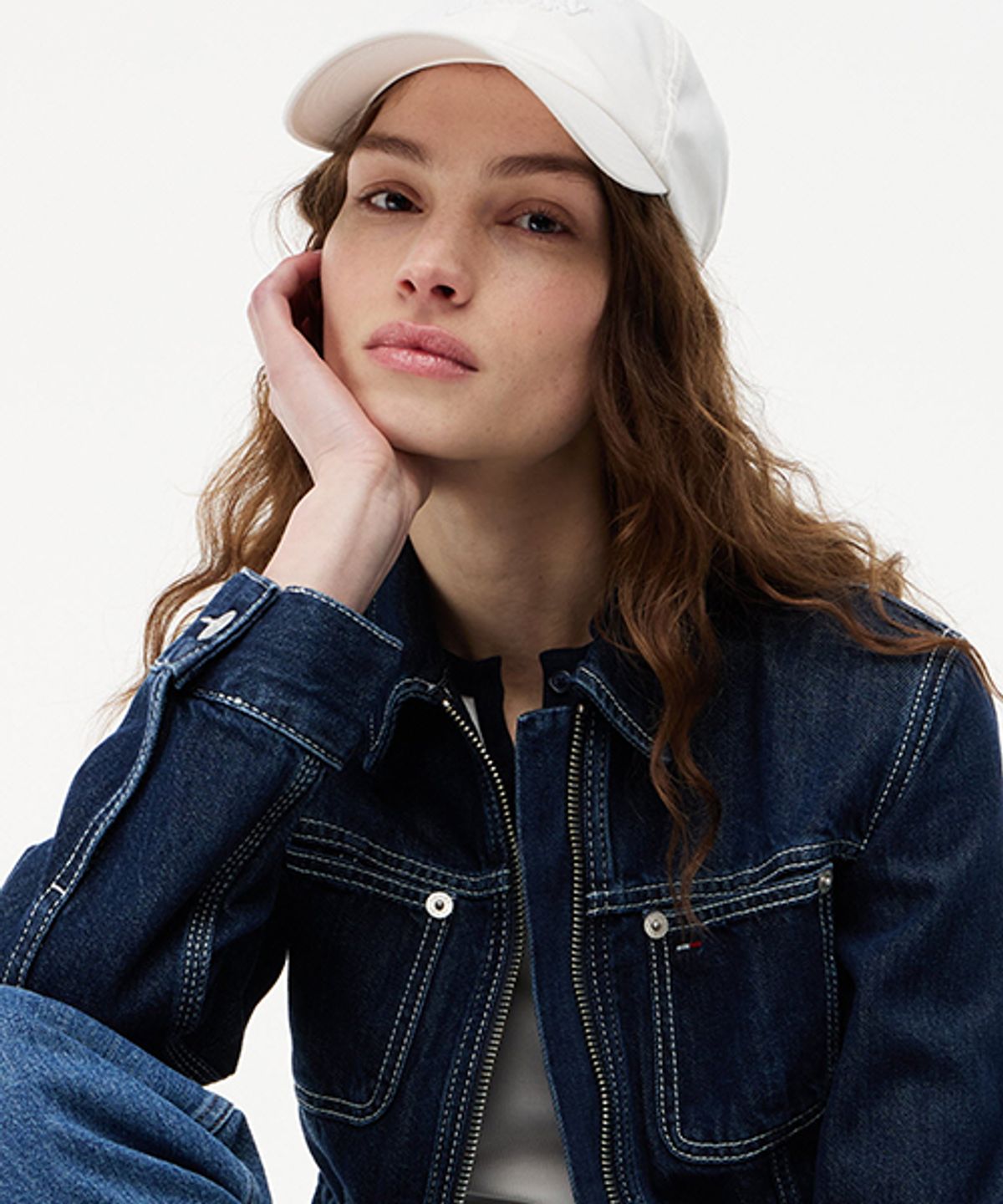 타미진스(TOMMY JEANS) 스크립트 로고 볼캡 (T32G1AHT20TWT1YBH)