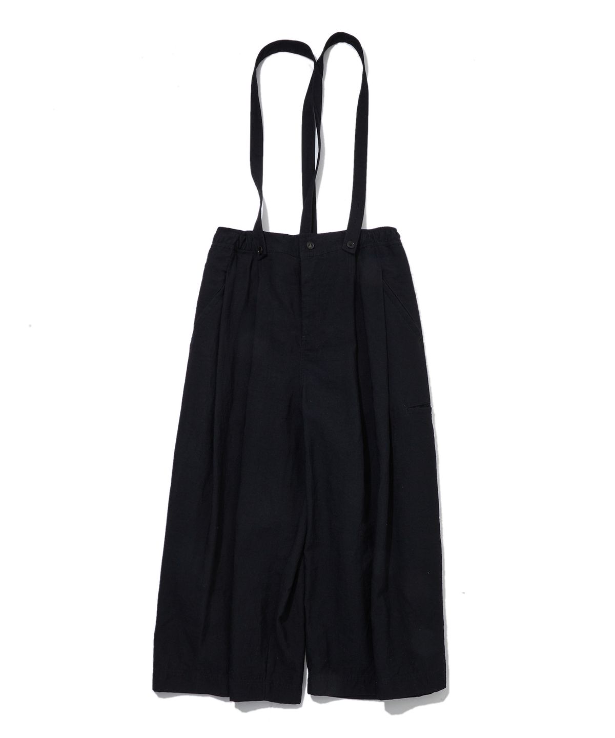 펜필드(PENFIELD) 린넨 서스펜더 카프리 팬츠 블랙_FS2WP19U