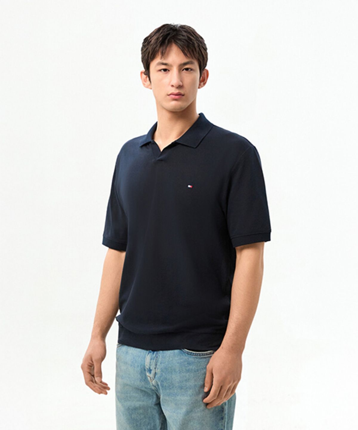 타미힐피거(TOMMY HILFIGER) 오픈 칼라 폴로 셔츠 (T12G1TKT100MT2DW5)