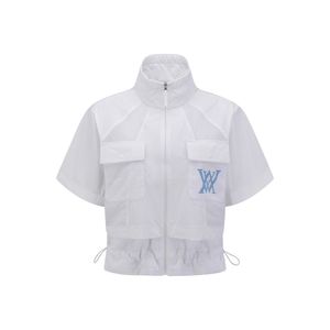 WOMEN ESSENTIAL SHORT SLEEVE PLEATS JACKET_WH