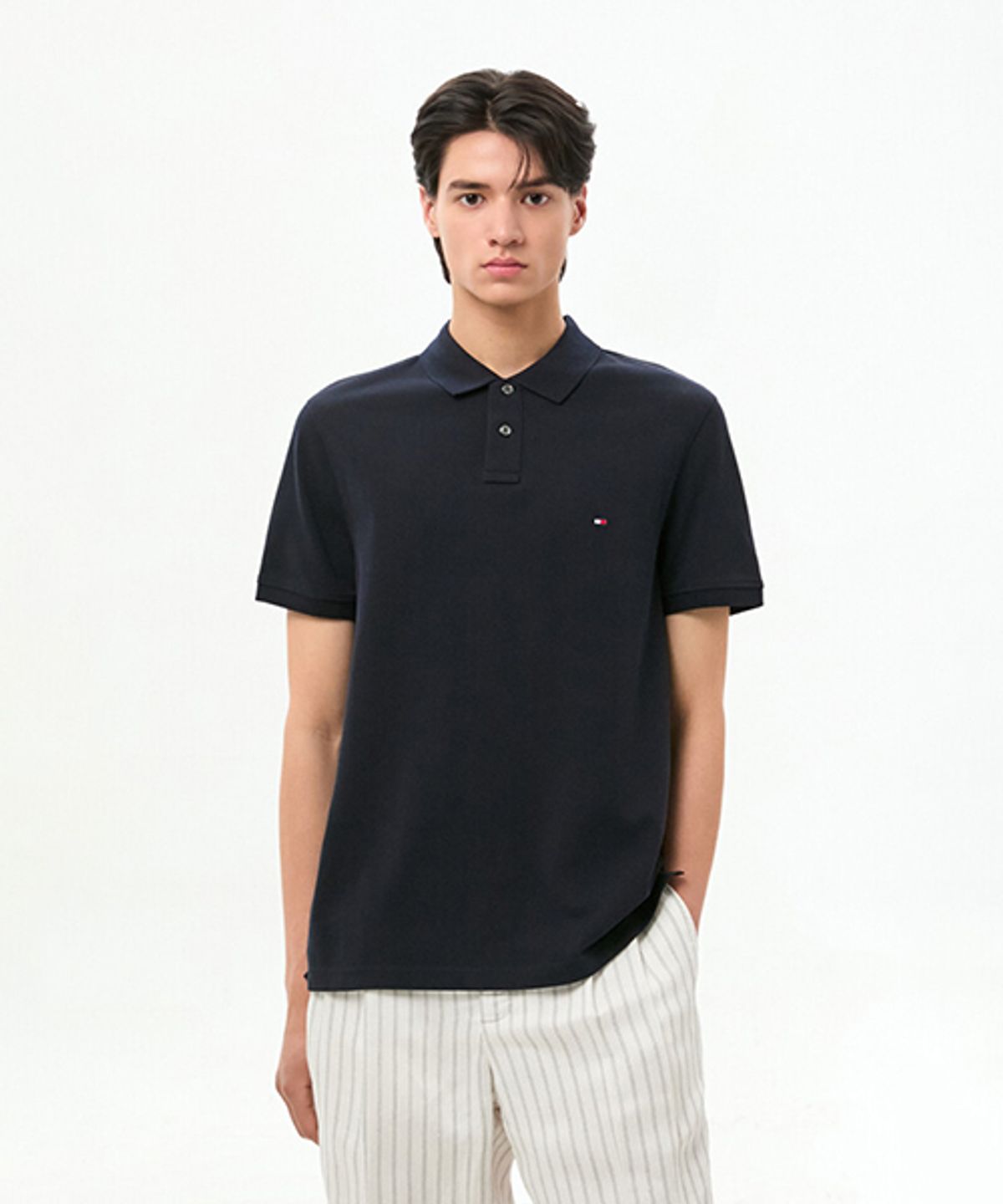 타미힐피거(TOMMY HILFIGER) 1985 레귤러 핏 반팔 폴로 셔츠 (T12G1TKT060MT2DW5)