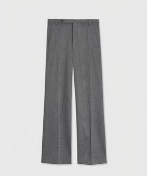 FONTA WOOL DRESS TROUSERS GRAPHITE HERRINGBONE