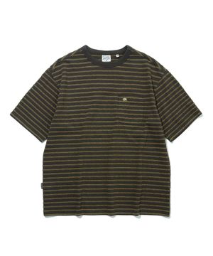 센티넬 스트라이프 포켓 티셔츠 차콜_FS2KT57U