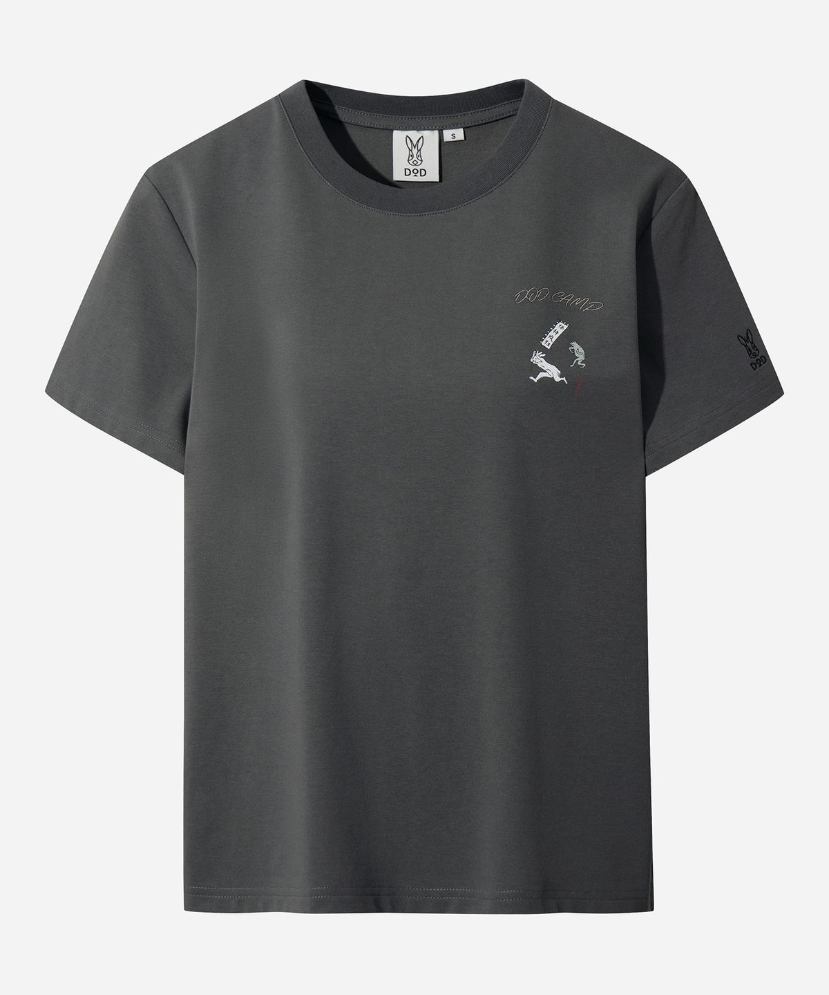 디오디(DOD) 여성) 토락원 가마보코 반팔 티셔츠(DARK GREY)
