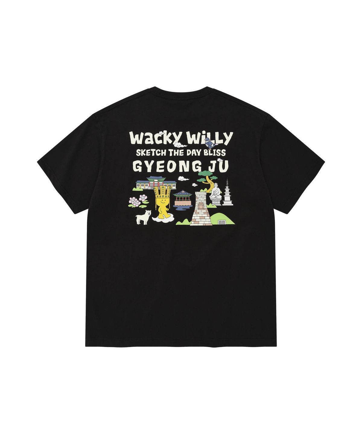 와키윌리(WACKY WILLY) 키키 트레블 시리즈 경주 티셔츠 블랙