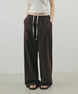 에센셜 코튼 팬츠_Charcoal