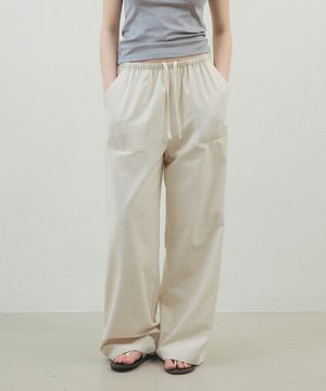 에센셜 코튼 팬츠_Ecru