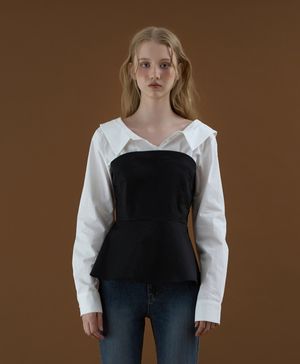 코나 레이어드 블라우스