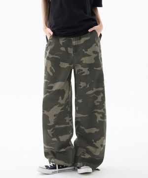 (W) 밀리터리 스트링 팬츠-카키