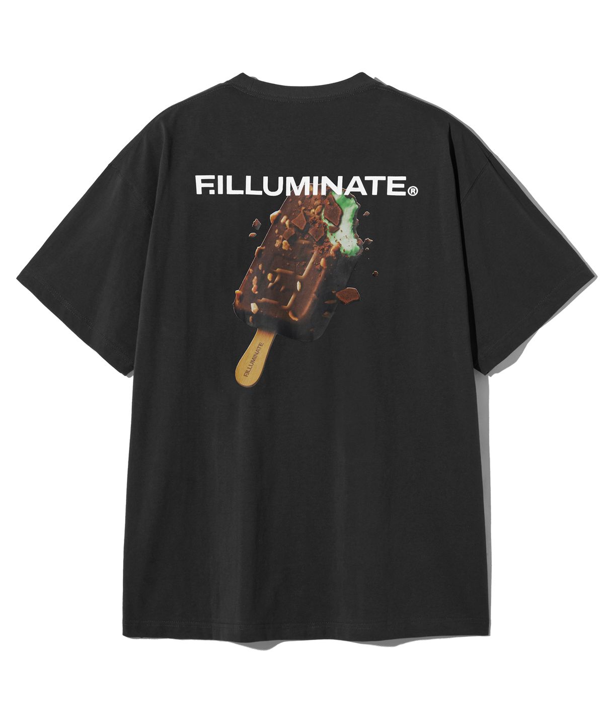 필루미네이트(FILLUMINATE) 어센틱 민트 초코 티셔츠-블랙