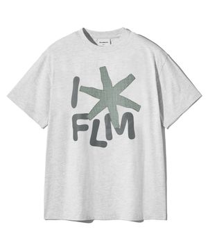 FLM 아플리케 티셔츠-라이트그레이
