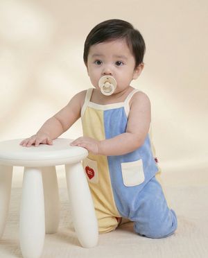 베이비버블애플컬러블럭테리 오버롤 BB6ETP01YL