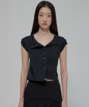 Paneled Half Shirts (FL-123_Black)