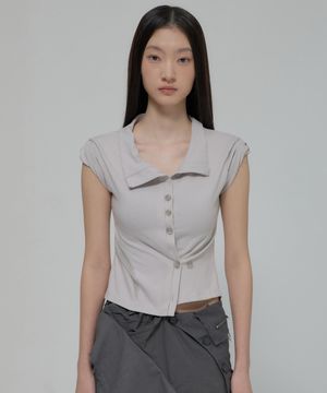 Paneled Half Shirts (FL-123_Gray)