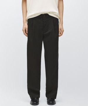 코튼 블렌드 배럴 핏 팬츠