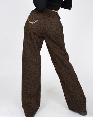 CS LEOPARD WIDE JEANS-025