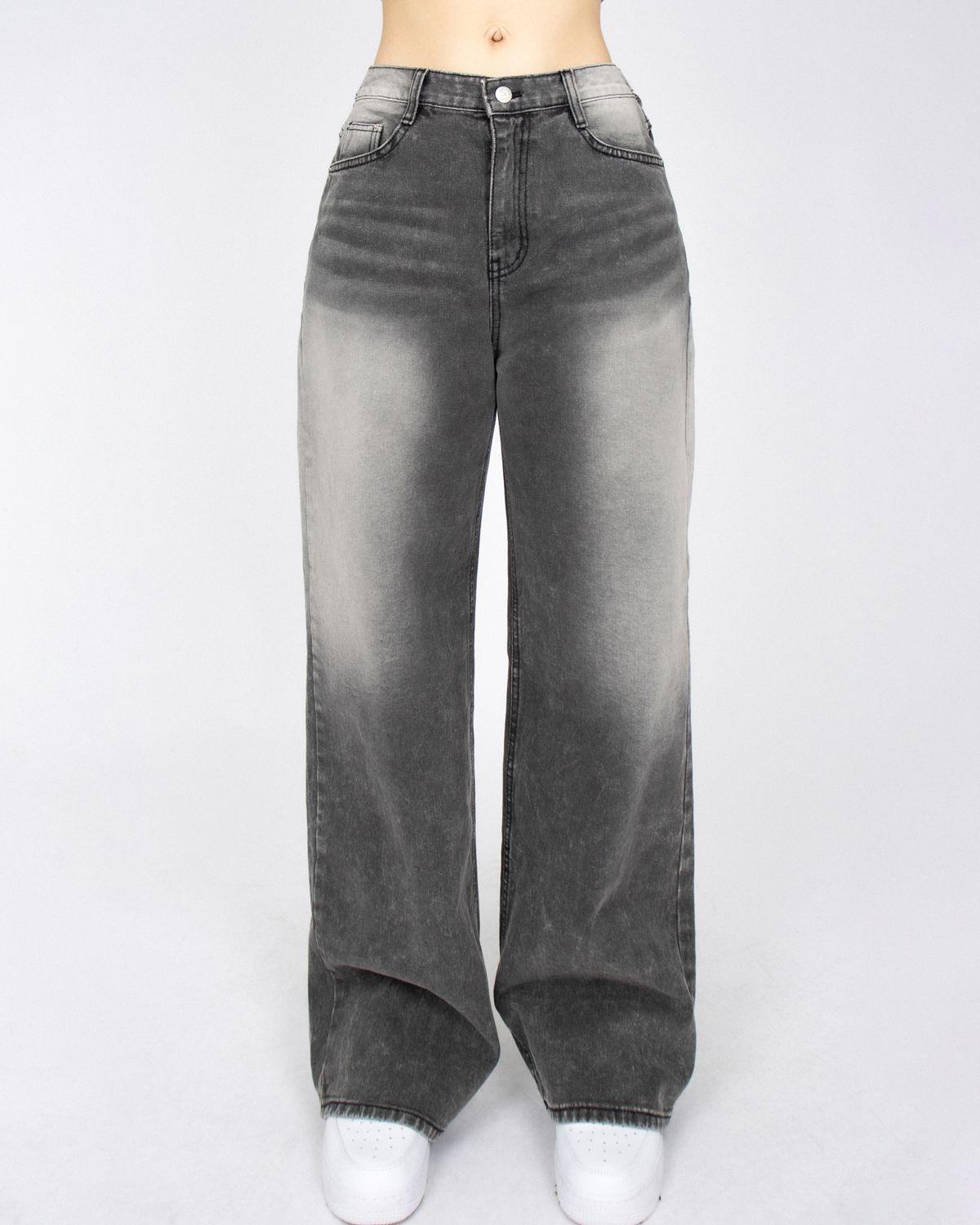 쿨시스(COOLSIS) CS GREY SNOW WIDE JEANS-023