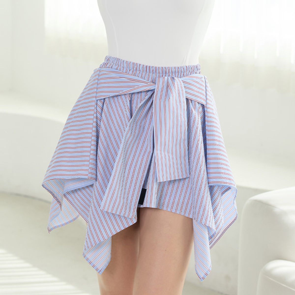 제이제인(J.JANE) 스트라이프 셔츠 스커트 Stripe Shirt Skirt (Stripe)