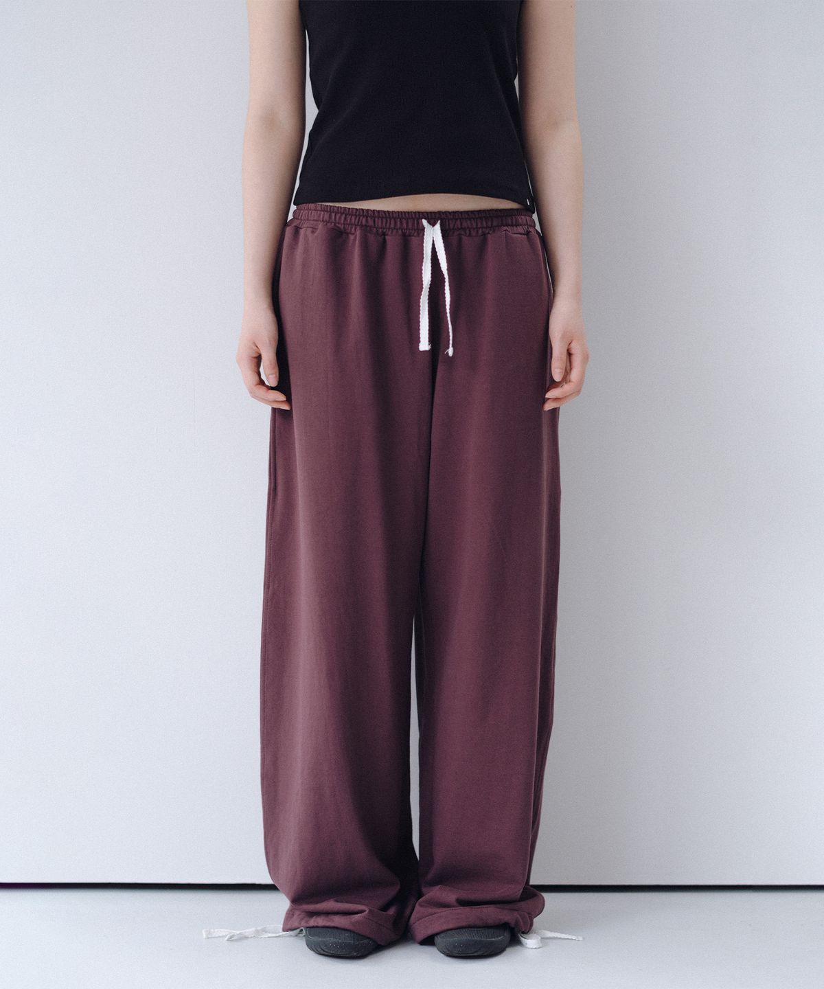 오헤시오(OHESHIO) TWO-WAY STRAIGHT PANTS, BURGUNDY