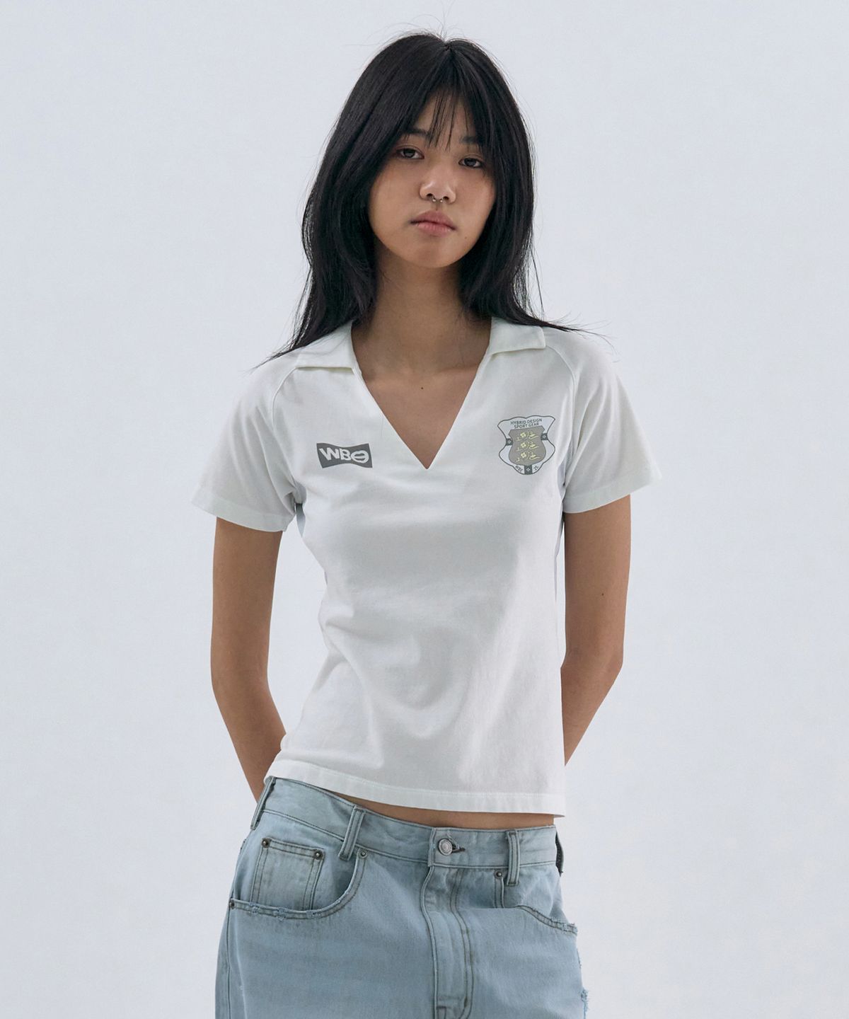 웰빙익스프레스(WELLBEING EXPRESS) Cotton Football Half Sleeve White