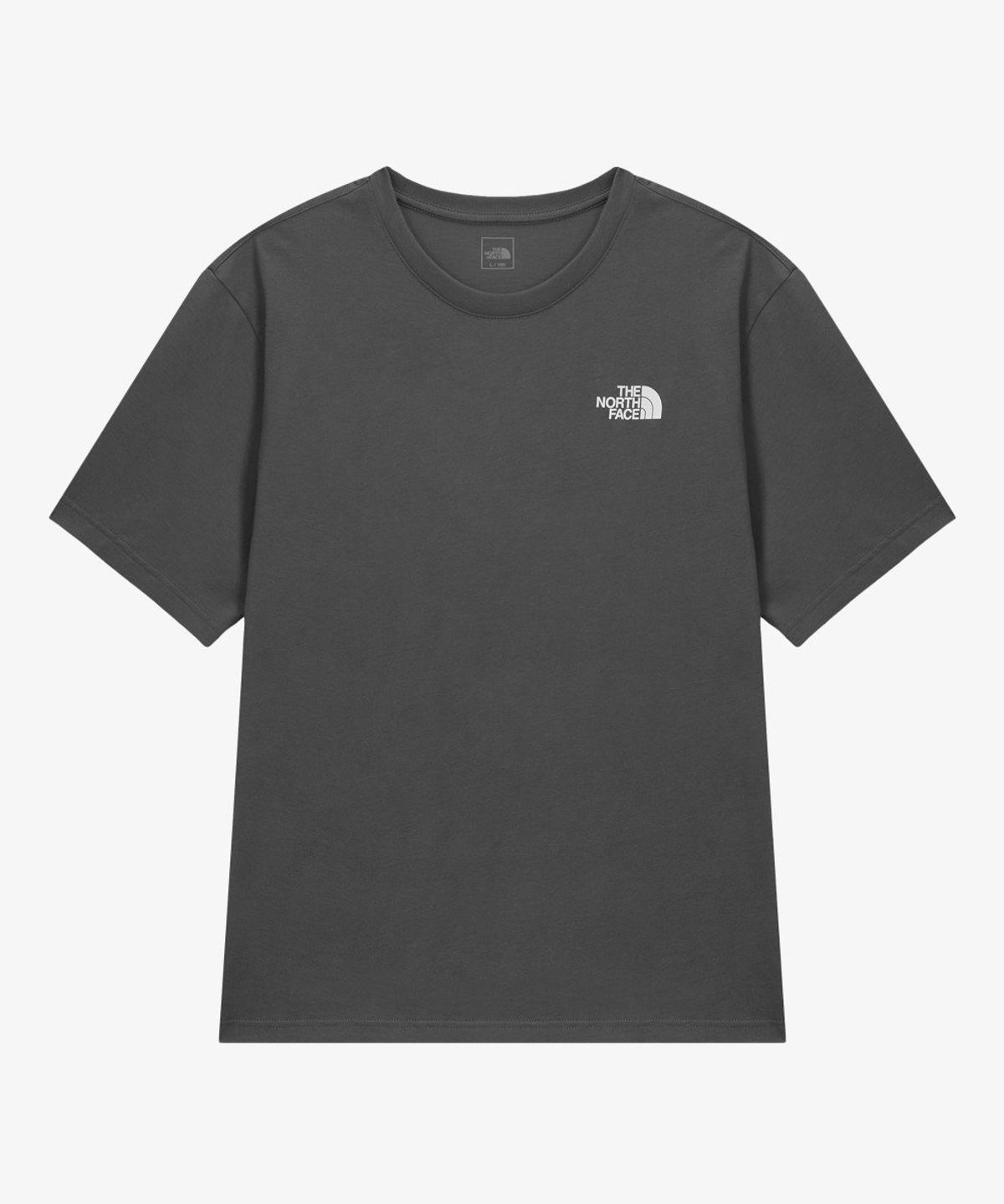 노스페이스(THE NORTH FACE) NT7US03C 남성 코튼 베이직 반팔 티 SMOKE GRAY