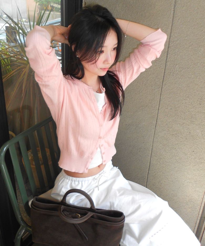 라운드넥 긴팔 가디건 RMCKG24R11