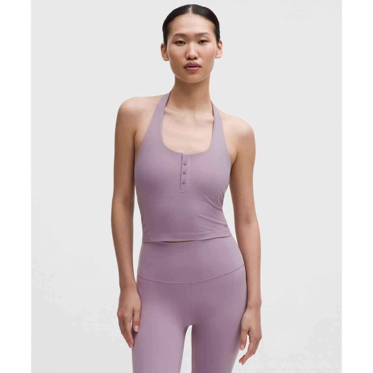 룰루레몬(LULULEMON) 리브드 Nulu 헨리 홀터 탱크탑 *라이트 서포트, B C컵  LOTU