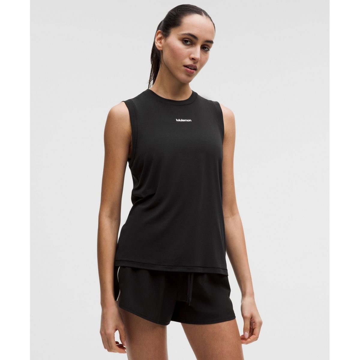 룰루레몬(LULULEMON) 저지 트레이닝 머슬 탱크탑 *롱  BLK