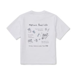 에어로쿨 여성 가드닝 그래픽 반팔 티셔츠 (S26MWFTS23) White