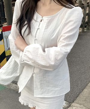 마엘 코튼 블라우스