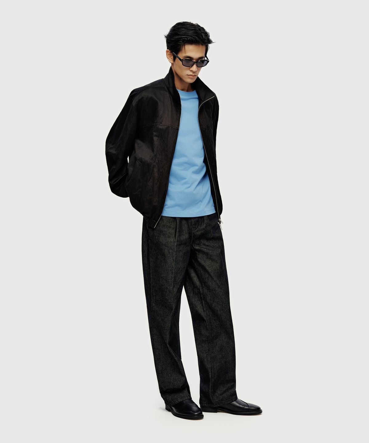 유스(YOUTH) Structured Denim Pants - Washed Black