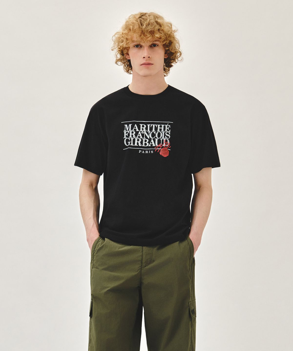 마리떼 프랑소와 저버(MARITHÉ + FRANҪOIS GIRBAUD) STAMP CLASSIC LOGO TEE black