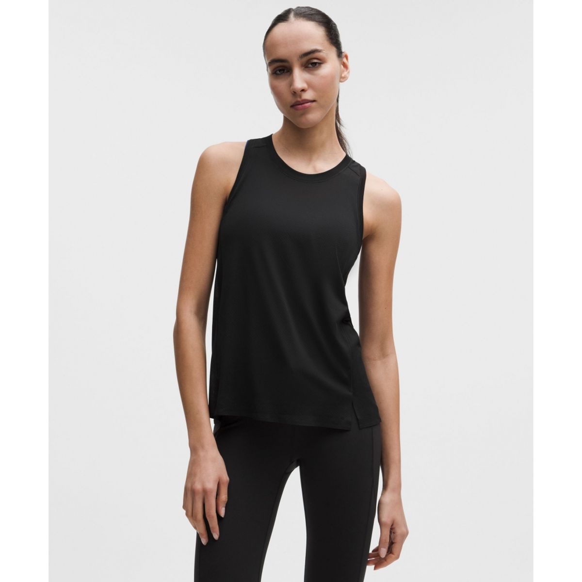 룰루레몬(LULULEMON) 패스트 앤 프리 싱글릿 *퍼포레이티드 스트라이프  BLK